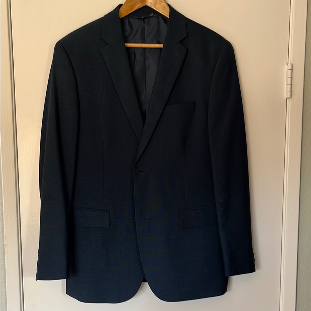 Men's Navy patterned 3 piece suit